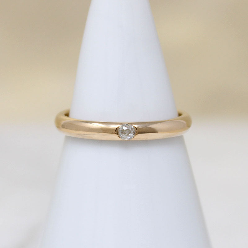 Antique Diamond c. 1820 in Slim Gold Band by 720