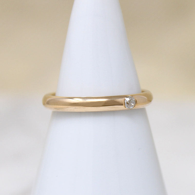 Antique Diamond c. 1820 in Slim Gold Band by 720