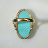 Graceful Turquoise in Handcrafted Gold Ring by 720
