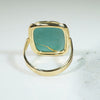 Kintsugi Inspired Turquoise and Gold Ring