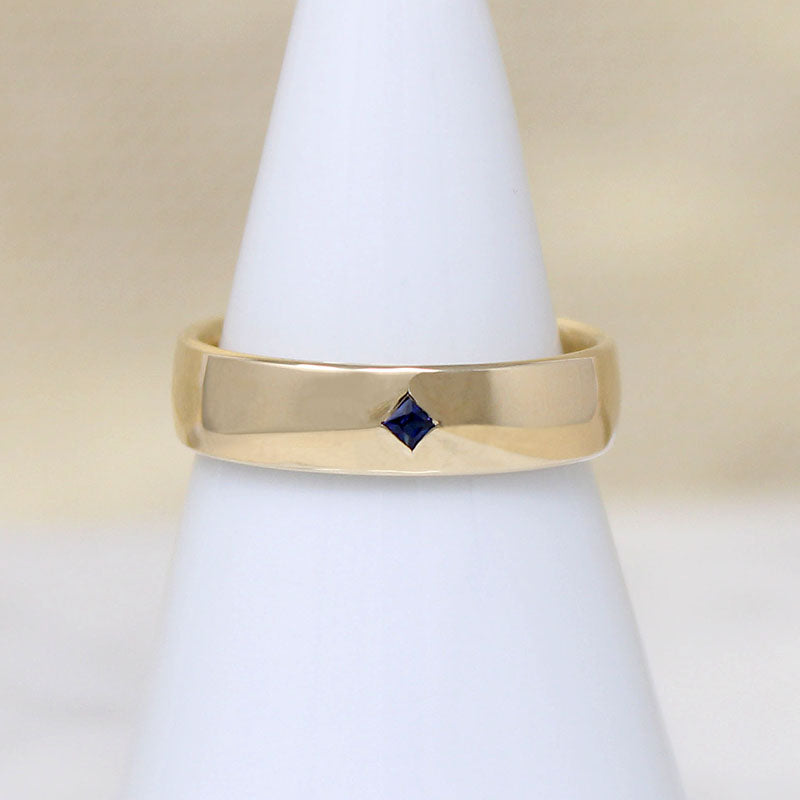 French Cut Sapphire c.1910 in Recycled Gold Band by 720