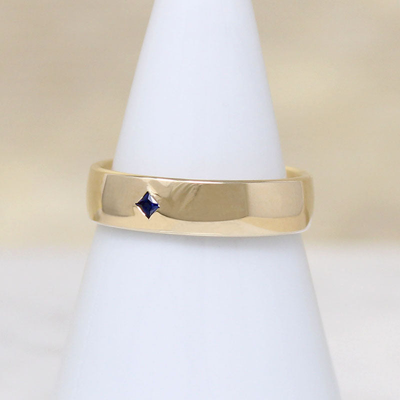 French Cut Sapphire c.1910 in Recycled Gold Band by 720