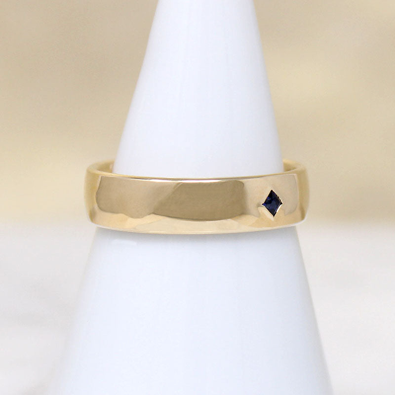 French Cut Sapphire c.1910 in Recycled Gold Band by 720