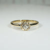 Golden Old Euro Cut Diamond in Split Bezel Ring by 720