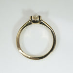 Golden Old Euro Cut Diamond in Split Bezel Ring by 720