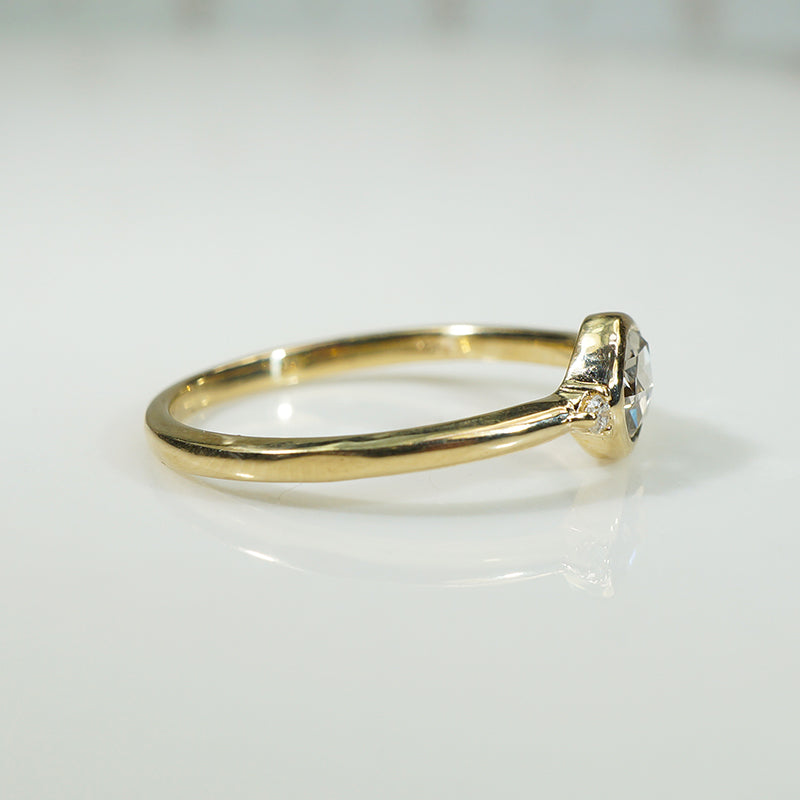 Rose Cut Diamond Ring with Tiny Accents by 720