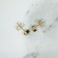 Rose Cut Diamonds in Gold Bezel Studs by 720