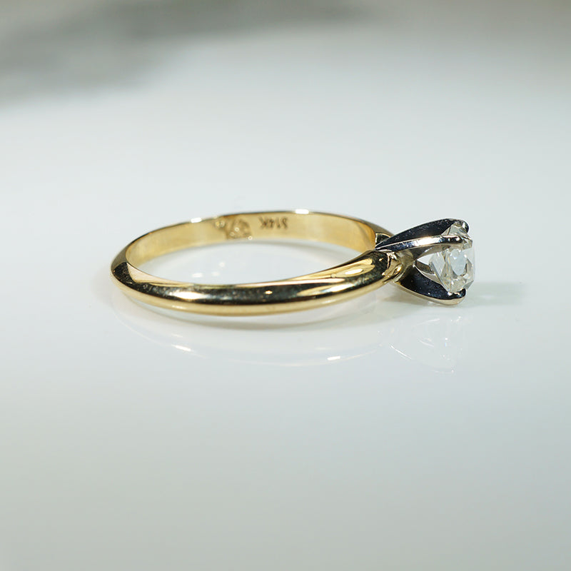 Old Mine Cushion Cut Diamond in Classic Solitaire Engagement Ring by 720
