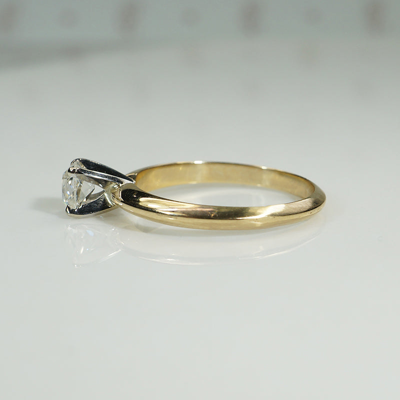 Old Mine Cushion Cut Diamond in Classic Solitaire Engagement Ring by 720