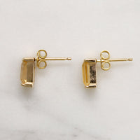 Emerald Cut Imperial Topaz Stud Earrings by 720