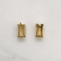 Emerald Cut Imperial Topaz Stud Earrings by 720