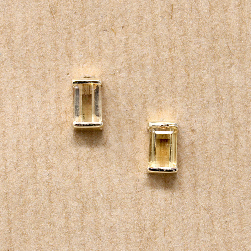 Emerald Cut Imperial Topaz Stud Earrings by 720