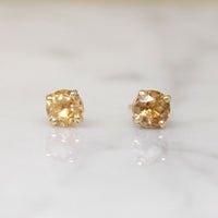 Just Peachy 1.15tcw Imperial Topaz Stud Earrings