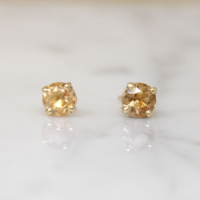Just Peachy 1.15tcw Imperial Topaz Stud Earrings