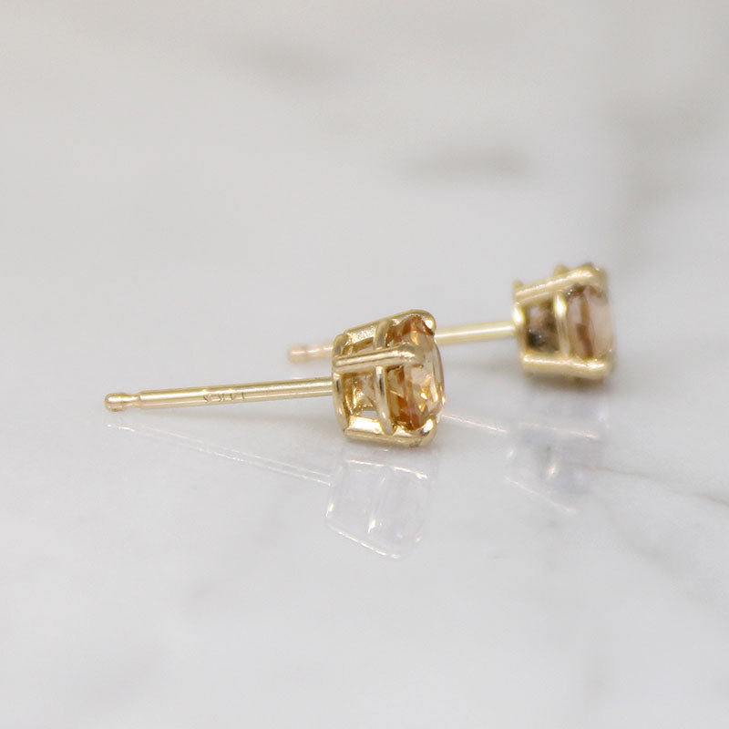 Just Peachy 1.15tcw Imperial Topaz Stud Earrings