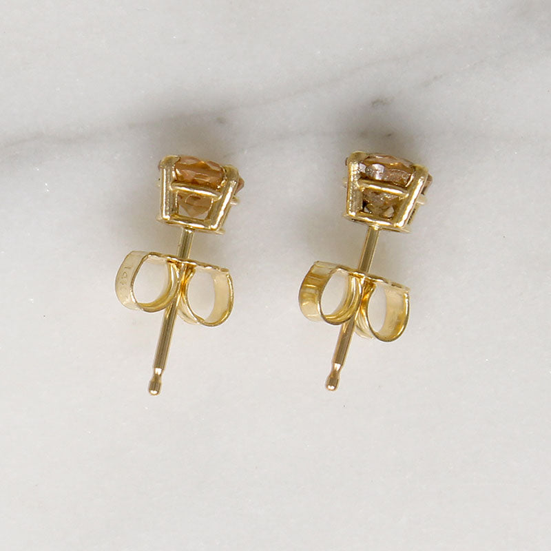 Just Peachy 1.15tcw Imperial Topaz Stud Earrings