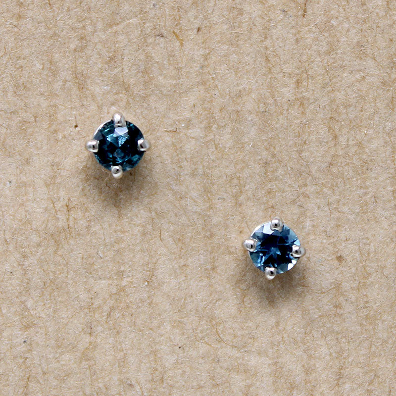 Denim Blue .42tcw Sapphire Stud Earrings