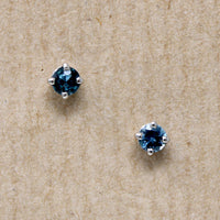 Denim Blue .42tcw Sapphire Stud Earrings