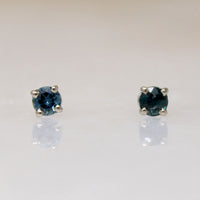 Denim Blue .42tcw Sapphire Stud Earrings