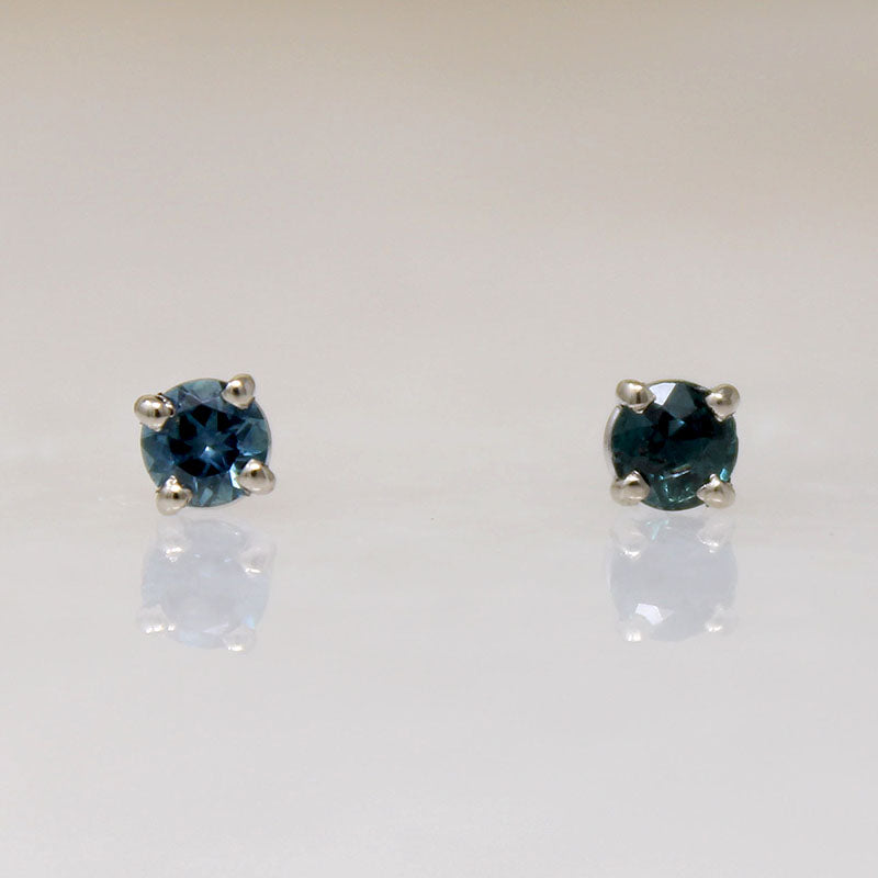 Denim Blue .42tcw Sapphire Stud Earrings