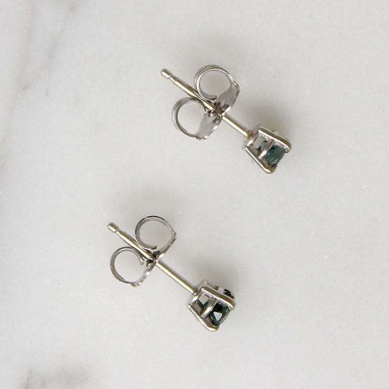 Denim Blue .42tcw Sapphire Stud Earrings