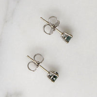 Denim Blue .42tcw Sapphire Stud Earrings