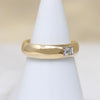 Retro Baguette Diamond in Glossy Gold Band by 720