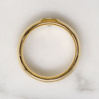 Retro Baguette Diamond in Glossy Gold Band by 720