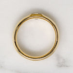 Retro Baguette Diamond in Glossy Gold Band by 720