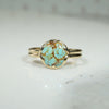 Cool Mint Chip Turquoise in Curvaceous Gold Ring by 720