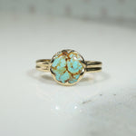 Cool Mint Chip Turquoise in Curvaceous Gold Ring by 720