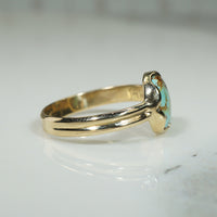 Cool Mint Chip Turquoise in Curvaceous Gold Ring by 720
