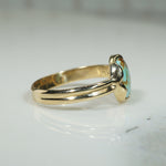 Cool Mint Chip Turquoise in Curvaceous Gold Ring by 720