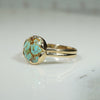 Cool Mint Chip Turquoise in Curvaceous Gold Ring by 720