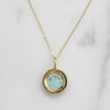 Dainty Pale Green Turquoise & Gold Necklace by 720
