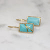 Kintsugi Inspired Turquoise & Gold Earrings by 720