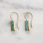 Kintsugi Inspired Turquoise & Gold Earrings by 720