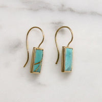 Kintsugi Inspired Turquoise & Gold Earrings by 720