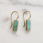 Kintsugi Inspired Turquoise & Gold Earrings by 720