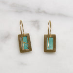 Kintsugi Inspired Turquoise & Gold Earrings by 720