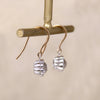 19th Century Old Mine Cut Crystals in Silver & Gold Earrings