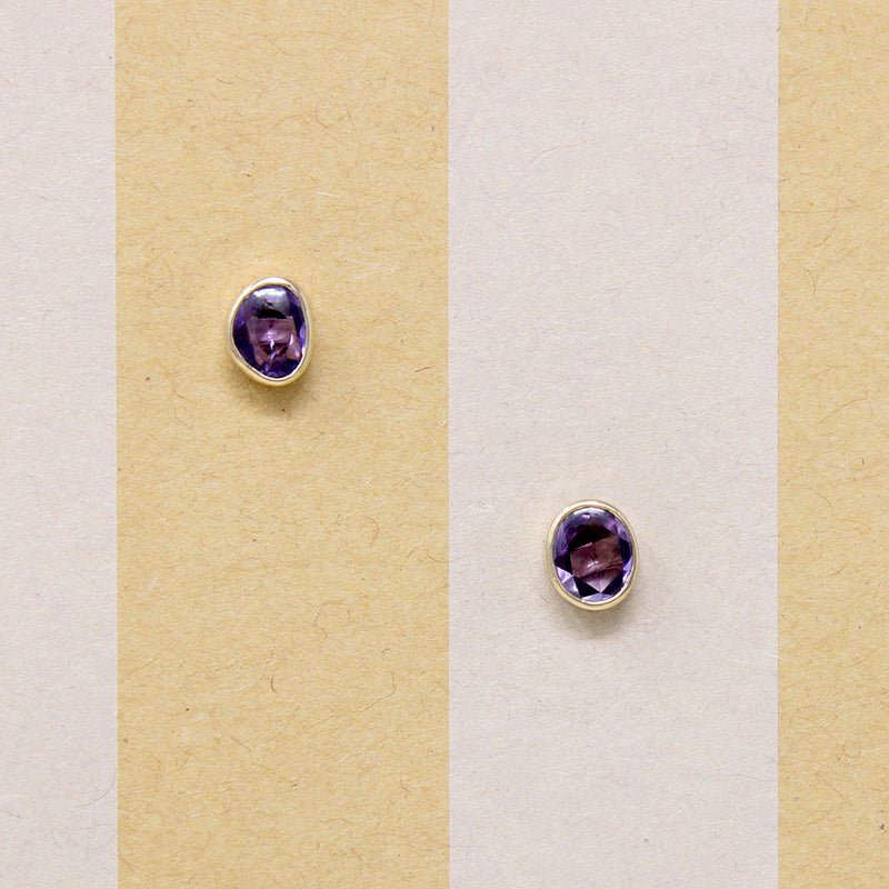 Bright Purple Sapphires in 14k Stud Earrings by 720
