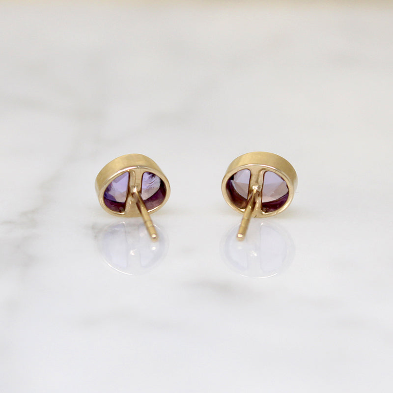 Bright Purple Sapphires in 14k Stud Earrings by 720