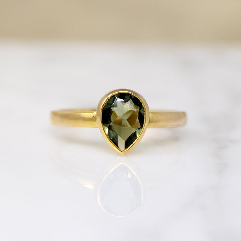 Out of This World Moldavite Solitaire Ring by 720