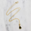 Vivid Moldavite in Sleek 14k Gold Pendant by 720