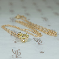 Sparkling Yellow Diamond Solitaire Pendant