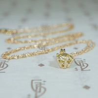 Pretty Yellow 1/2ct Diamond Solitaire Pendant