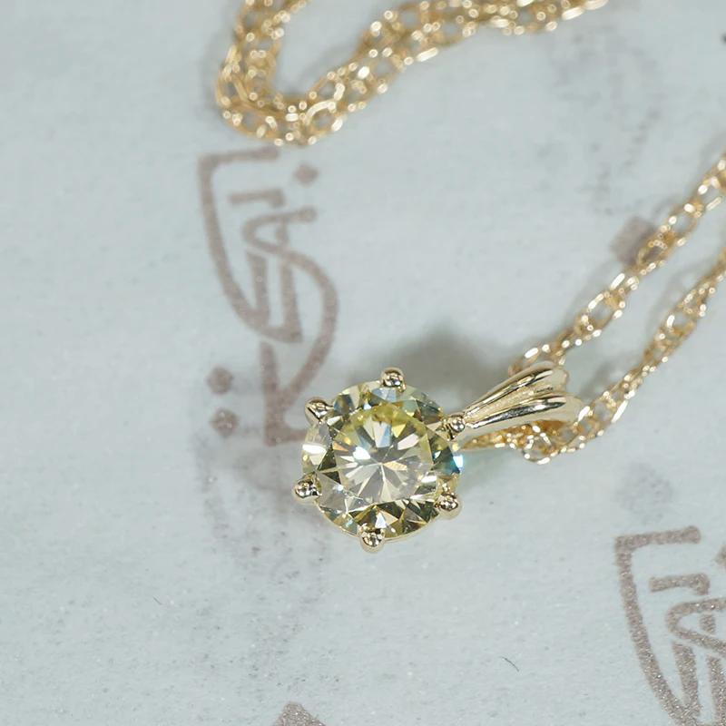Pretty Yellow 1/2ct Diamond Solitaire Pendant