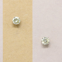 Sparkling 1.14tcw Fancy Light Yellow Diamond Studs