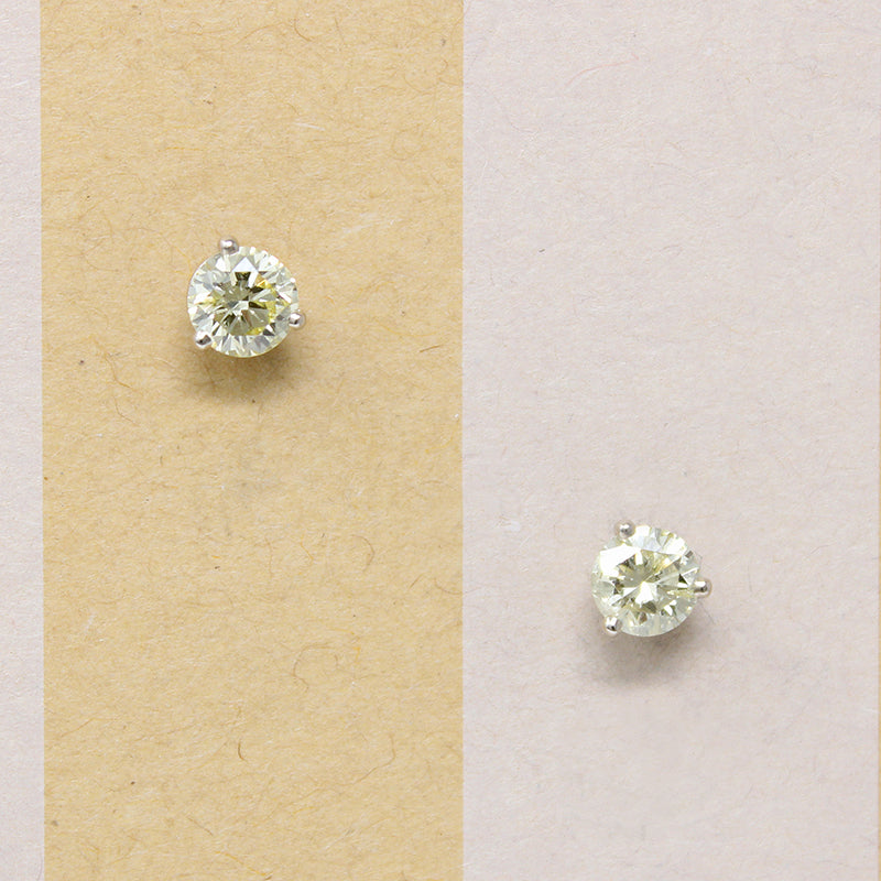 Effervescent 1.07tcw Fancy Light Yellow Diamond Studs